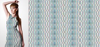 01022 Materiał ze wzorem kolorowe paski tworzące kolumnowy wzór optyczny
